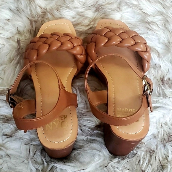 MADDEN NYC Women's Braided Strappy Platform Heels Size 7.5 🌴 - Picture 3 of 11